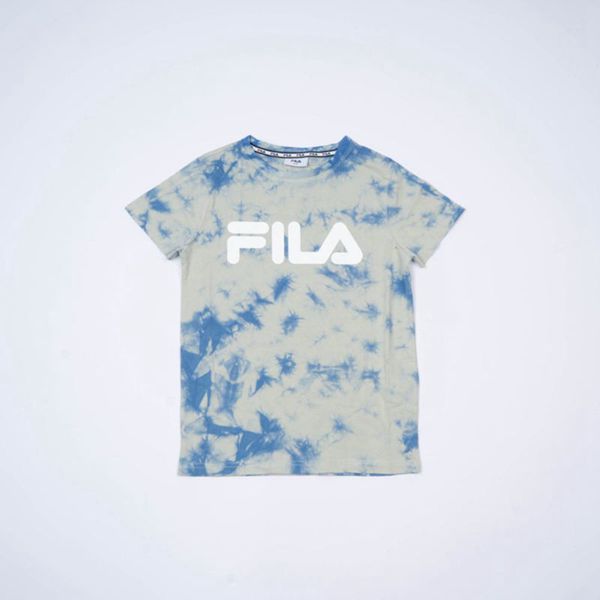 Fila Tričká Detske Modre / Námornícka Modrá / Siva - Mono Deckle Tie Dye Vypredaj - Slovakia 07658-W